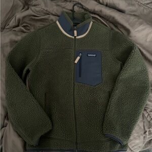 Patagonia Green Fleece Jacket Zip Up